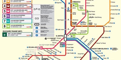 ماليزيا mrt خريطة 2016
